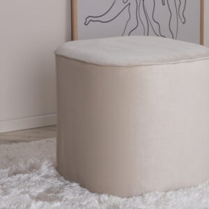 Piff – Pouf – Beige – ⌀44 cm