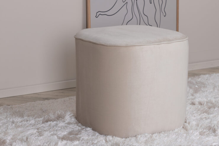 Piff – Pouf – Beige – ⌀44 cm