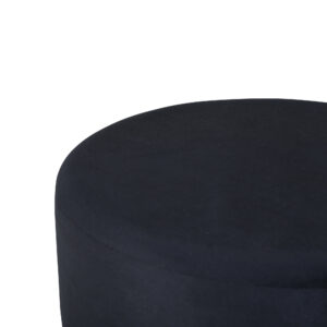 Petra – Pouf – Noir, Cuivré – ⌀46 cm