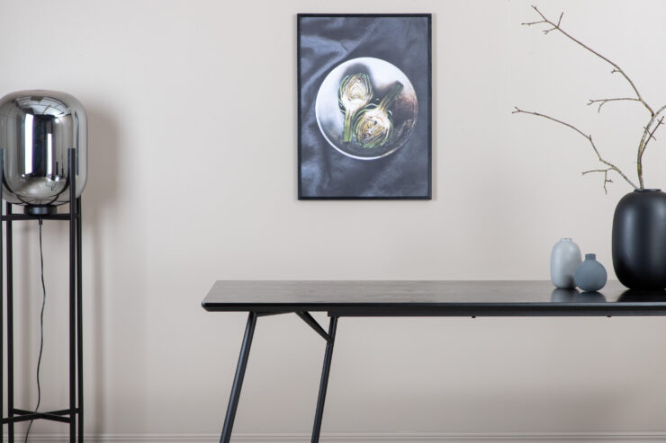 Petra – Table à manger rectangulaire – Noir – 190 x 90 cm