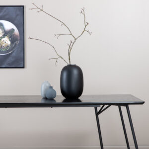 Petra – Table à manger rectangulaire – Noir – 190 x 90 cm