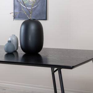 Petra – Table à manger rectangulaire – Noir – 190 x 90 cm