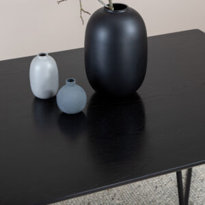 Petra – Table à manger rectangulaire – Noir – 190 x 90 cm