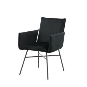 Petra – Chaise de salle à manger – Noir – 60 x 87 x 57 cm