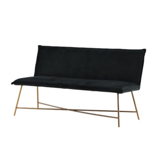 Petra – Canapé 3 places – Noir, Cuivré – 67 x 86 x 160 cm