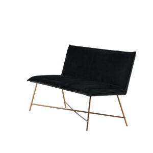 Petra – Canapé 3 places – Noir, Cuivré – 67 x 86 x 160 cm