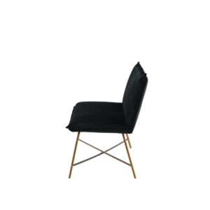 Petra – Canapé 3 places – Noir, Cuivré – 67 x 86 x 160 cm