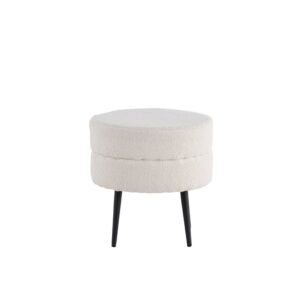 Pot – Pouf – Noir, Blanc – ⌀40 cm