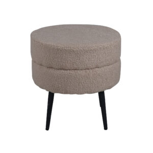 Pot – Pouf – Beige, Noir – ⌀40 cm