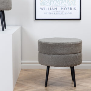 Pot – Pouf – Noir, Gris – ⌀40 cm