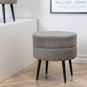 Pot – Pouf – Noir, Gris – ⌀40 cm