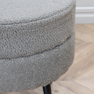 Pot – Pouf – Noir, Gris – ⌀40 cm