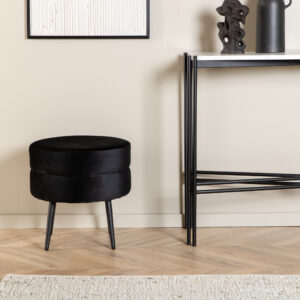 Pot – Pouf – Noir – ⌀40 cm