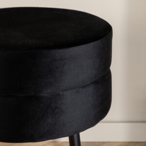 Pot – Pouf – Noir – ⌀40 cm