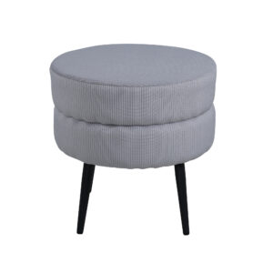 Pot – Pouf – Noir, Gris – ⌀40 cm