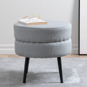 Pot – Pouf – Noir, Gris – ⌀40 cm