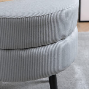 Pot – Pouf – Noir, Gris – ⌀40 cm