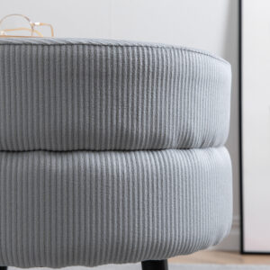 Pot – Pouf – Noir, Gris – ⌀40 cm