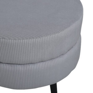 Pot – Pouf – Noir, Gris – ⌀40 cm