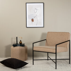 Rakel – Armchair – Beige, Noir – 72 x 78 x 65 cm