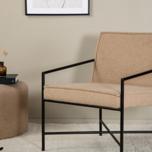 Rakel – Armchair – Beige, Noir – 72 x 78 x 65 cm