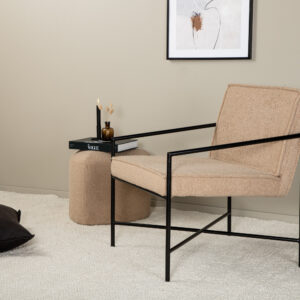 Rakel – Armchair – Beige, Noir – 72 x 78 x 65 cm