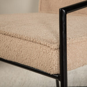 Rakel – Armchair – Beige, Noir – 72 x 78 x 65 cm