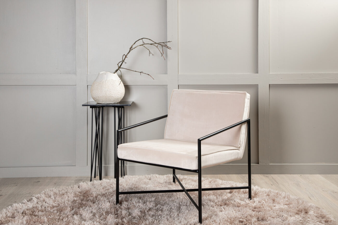 Rakel – Armchair – Beige, Noir – 72 x 78 x 65 cm