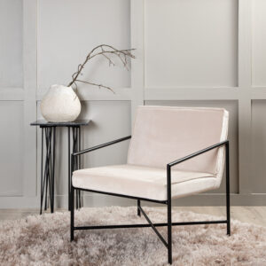 Rakel – Armchair – Beige, Noir – 72 x 78 x 65 cm
