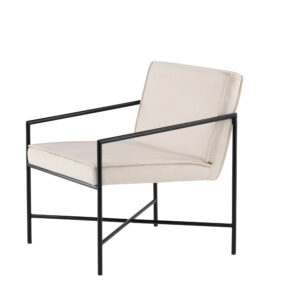 Rakel – Armchair – Beige, Noir – 72 x 78 x 65 cm