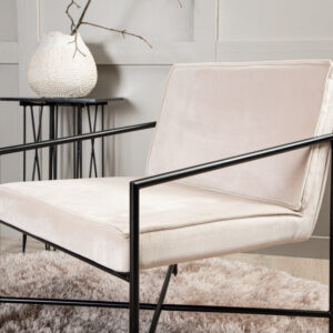 Rakel – Armchair – Beige, Noir – 72 x 78 x 65 cm