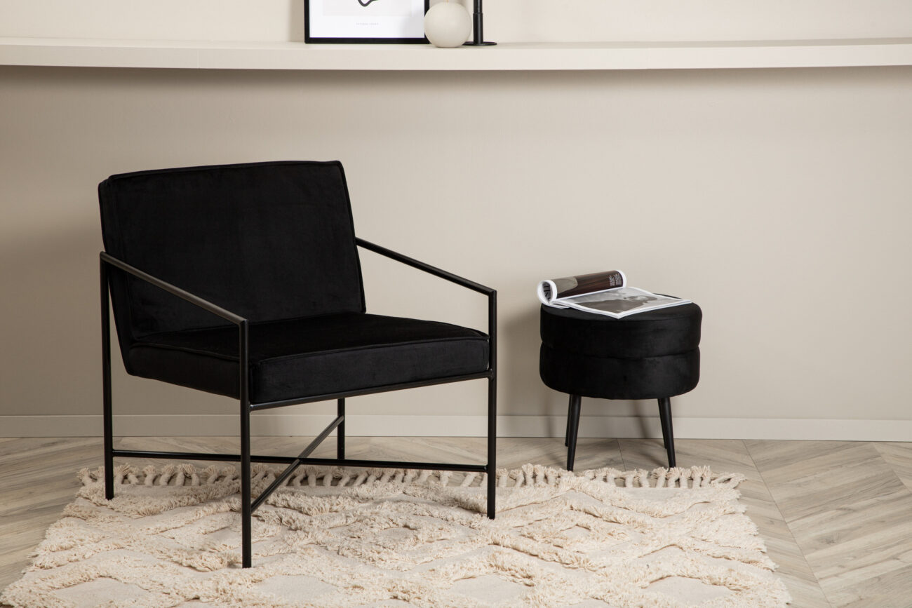 Rakel – Armchair – Noir – 72 x 78 x 65 cm