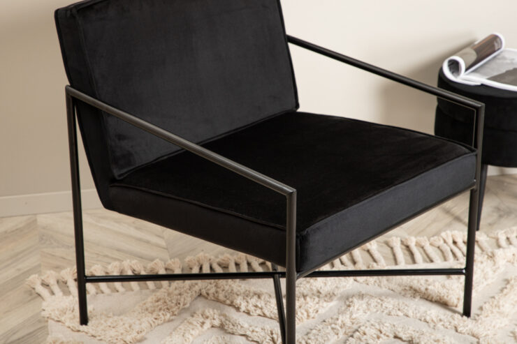 Rakel – Armchair – Noir – 72 x 78 x 65 cm
