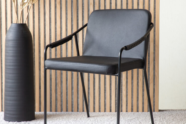Tvist – Chaise de salle à manger – Noir – 59 x 77 x 53 cm