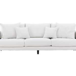 Sofia – Canapé 3 places – Beige, Noir – 86 x 86 x 260 cm