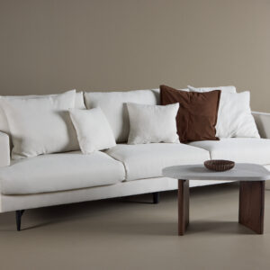 Sofia – Canapé 3 places – Beige, Noir – 86 x 86 x 260 cm