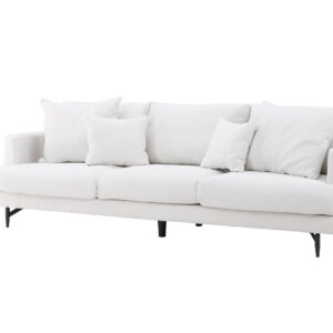 Sofia – Canapé 3 places – Beige, Noir – 86 x 86 x 260 cm