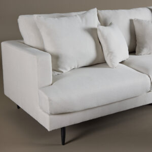 Sofia – Canapé 3 places – Beige, Noir – 86 x 86 x 260 cm