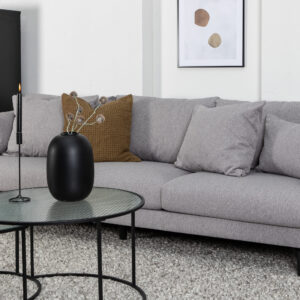 Sofia – Canapé 3 places – Noir, Gris – 86 x 86 x 260 cm
