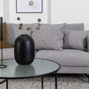 Sofia – Canapé 3 places – Noir, Gris – 86 x 86 x 260 cm