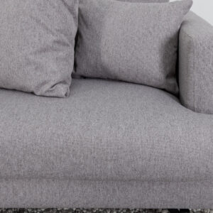 Sofia – Canapé 3 places – Noir, Gris – 86 x 86 x 260 cm