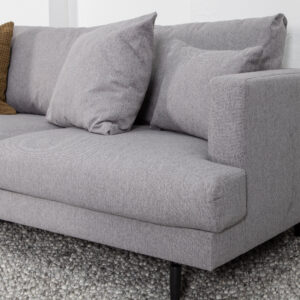 Sofia – Canapé 3 places – Noir, Gris – 86 x 86 x 260 cm