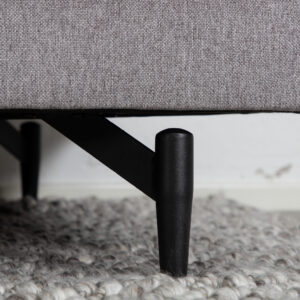 Sofia – Canapé 3 places – Noir, Gris – 86 x 86 x 260 cm