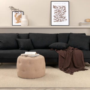 Sofia – Canapé 3 places – Noir – 86 x 86 x 260 cm