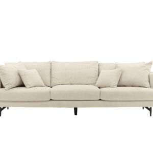 Sofia – Canapé 3 places – Beige, Noir – 86 x 86 x 260 cm