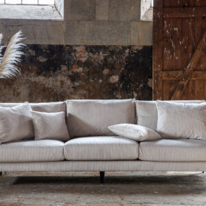 Sofia – Canapé 3 places – Beige, Noir – 86 x 86 x 260 cm