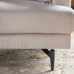 Sofia – Canapé 3 places – Beige, Noir – 86 x 86 x 260 cm