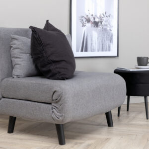 Vicky – Lit pliant – Noir, Gris – 80 x 88 x 70 cm