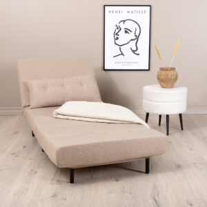 Vicky – Lit pliant – Beige, Noir – 80 x 88 x 70 cm