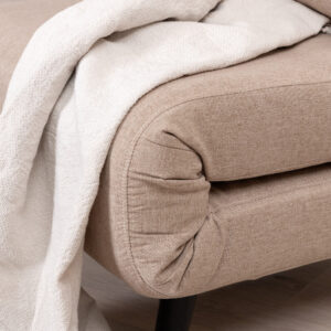 Vicky – Lit pliant – Beige, Noir – 80 x 88 x 70 cm